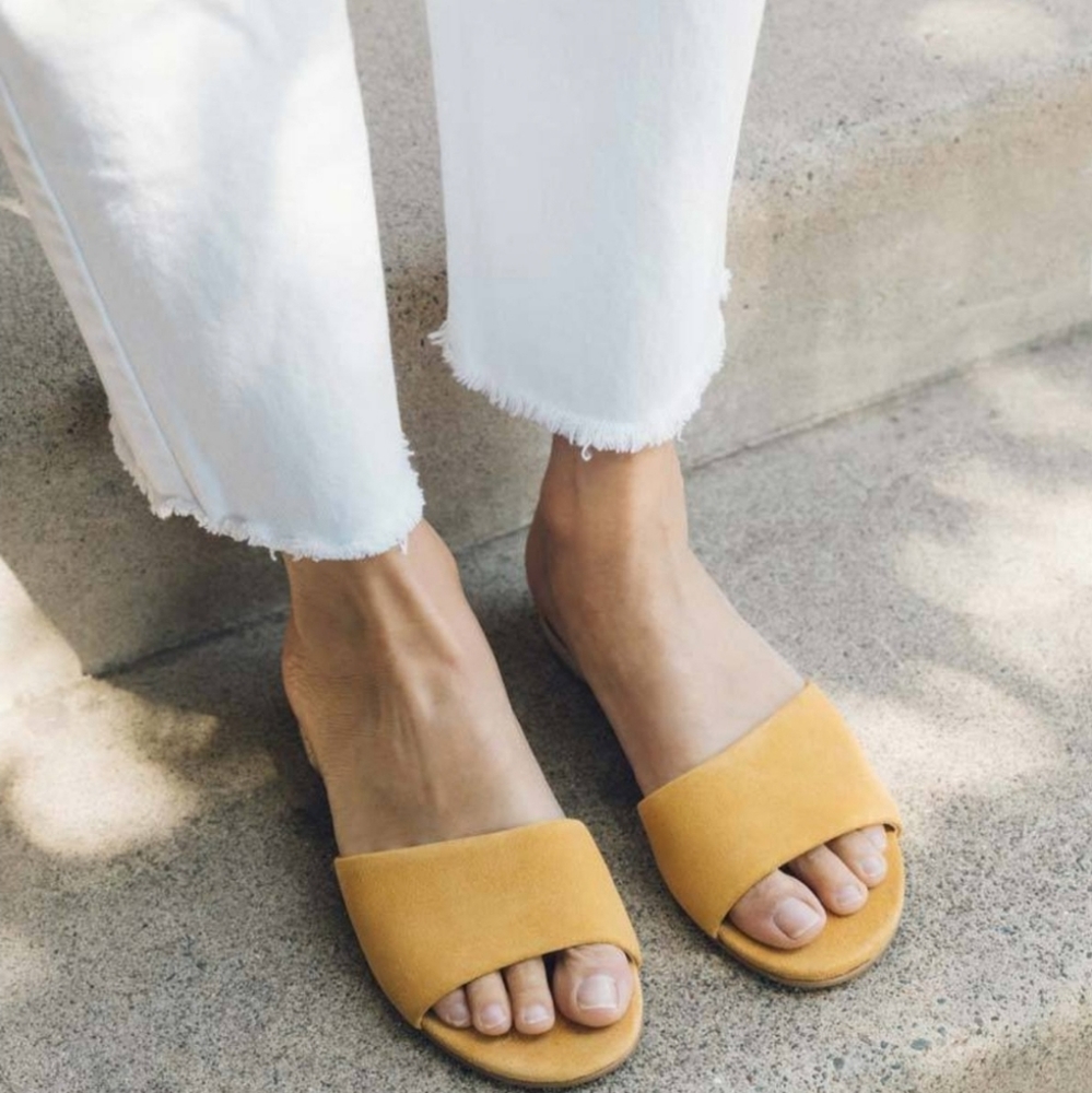 Anouk Marigold sandals by Soludos